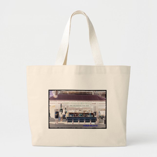 Pikes Place Large Tote Bag (Front)