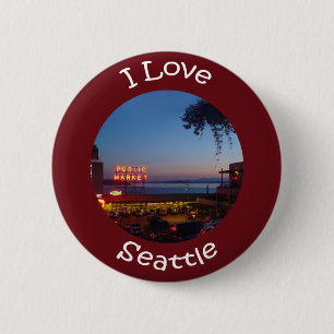 Pikes Place Market Pinback Button