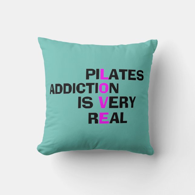 Pilates Addiction - Studio Decor Items Throw Pillow (Front)