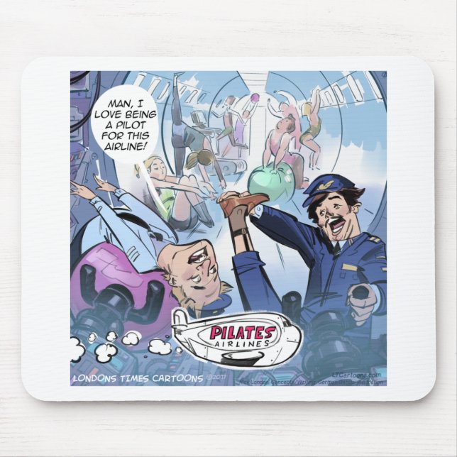 Pilates Airlines Rick London Funny Gifts Mouse Pad (Front)