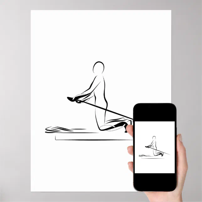 Pilates arm circles on the reformer poster Zazzle