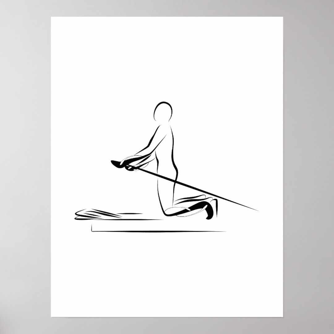 Pilates arm circles on the reformer poster Zazzle