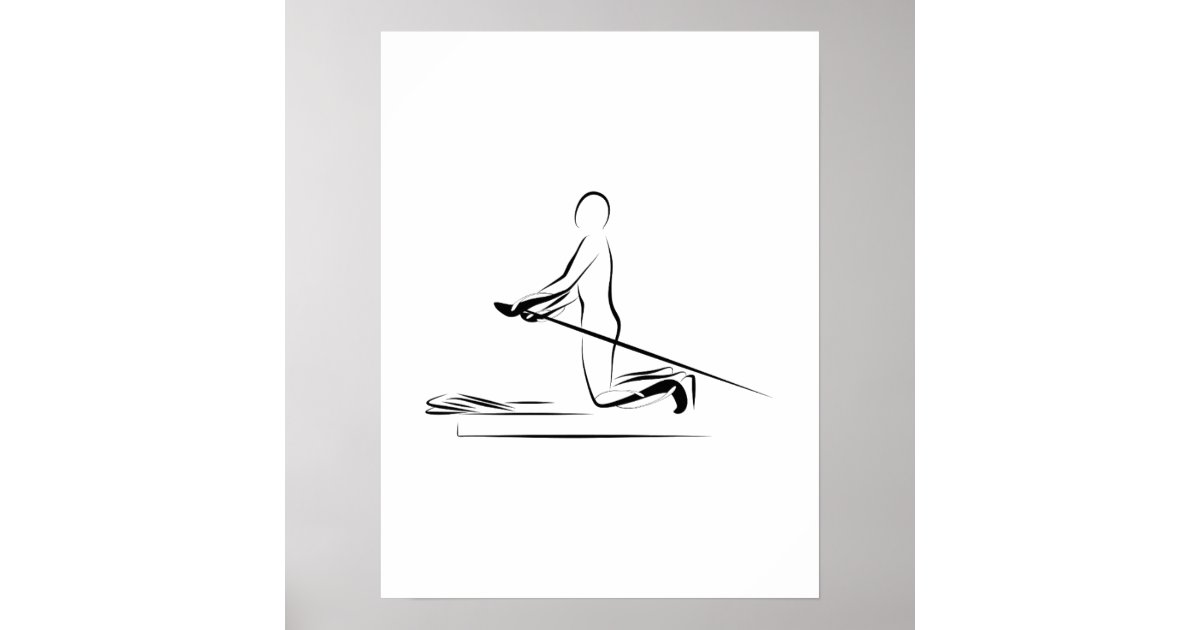 Pilates arm circles on the reformer poster Zazzle