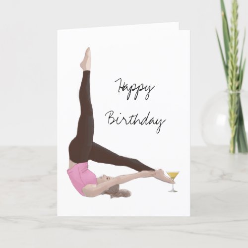 Pilates Birthday card cocktail 