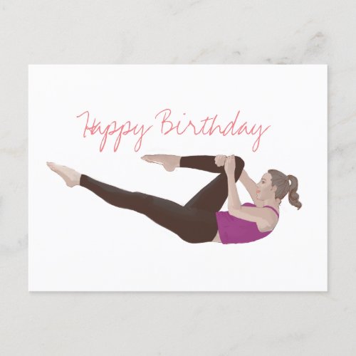 Pilates Birthday Postcard