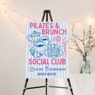 Pilates & Brunch Social Club Welcome Sign Custom