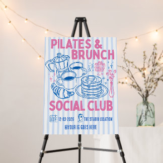 Pilates & Brunch Social Club Welcome Sign Custom