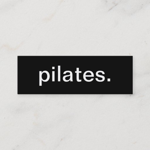Customizable Pilates Business Card