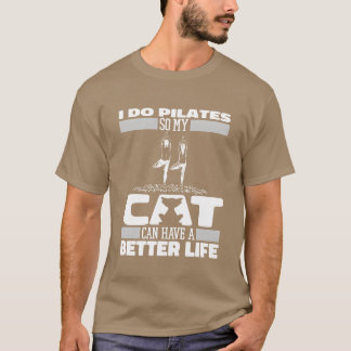 Pilates Cat funny T-Shirt