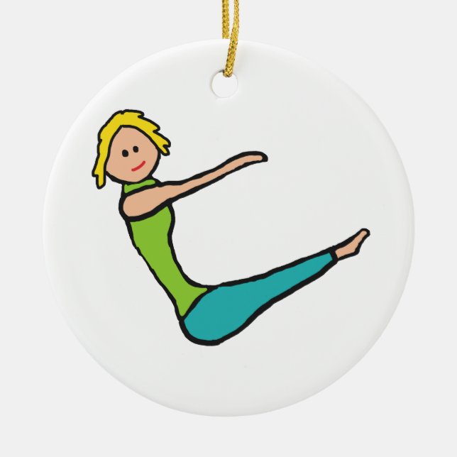Pilates Ceramic Ornament (Front)
