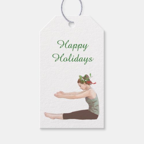 Pilates Christmas Gift Tag Spine Stretch