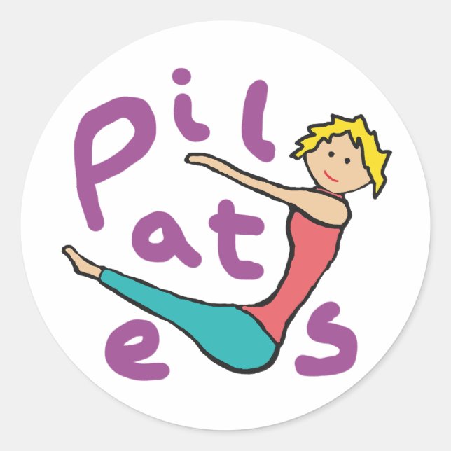 Pilates Classic Round Sticker (Front)