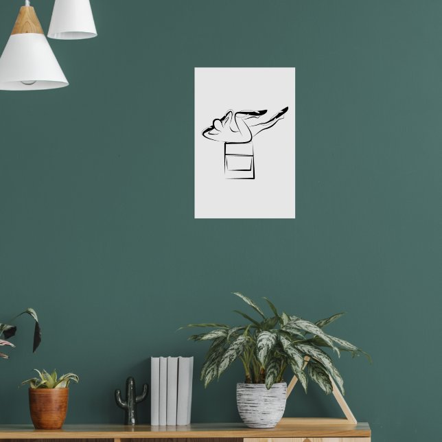 Pilates Criss Cross Pose - Wunda Chair Poster (Living Room 1)