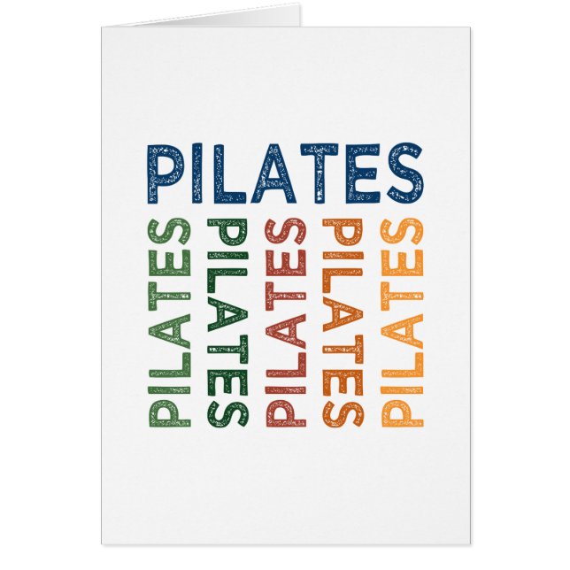 Pilates Cute Colorful Cards (Front)