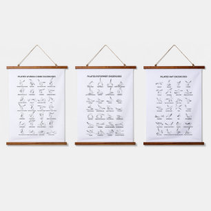 Pilates Exercises - Reformer, Wunda Chair, Mat Hanging Tapestry