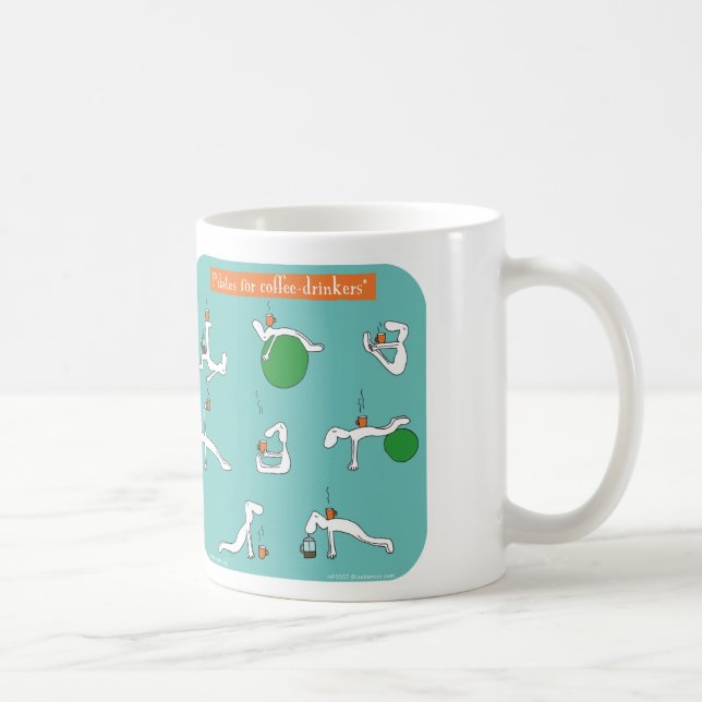 pilates for coffee drinkers coffee mug (Right)