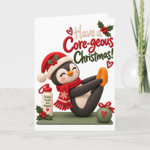Pilates Funny Teacher Christmas Card