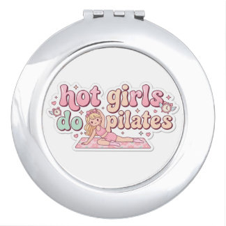 Pilates Girl Aesthetic Gift Compact Mirror