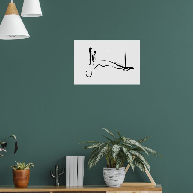 Pilates Hanging Pull Up Pose - Cadillac Poster (Living Room 1)