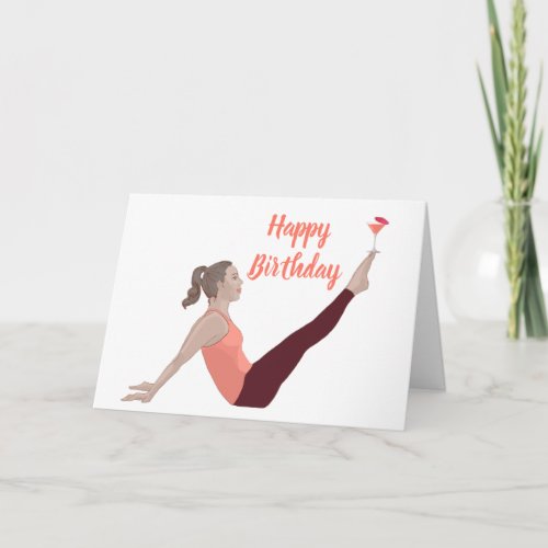 Pilates Happy Birthday Card