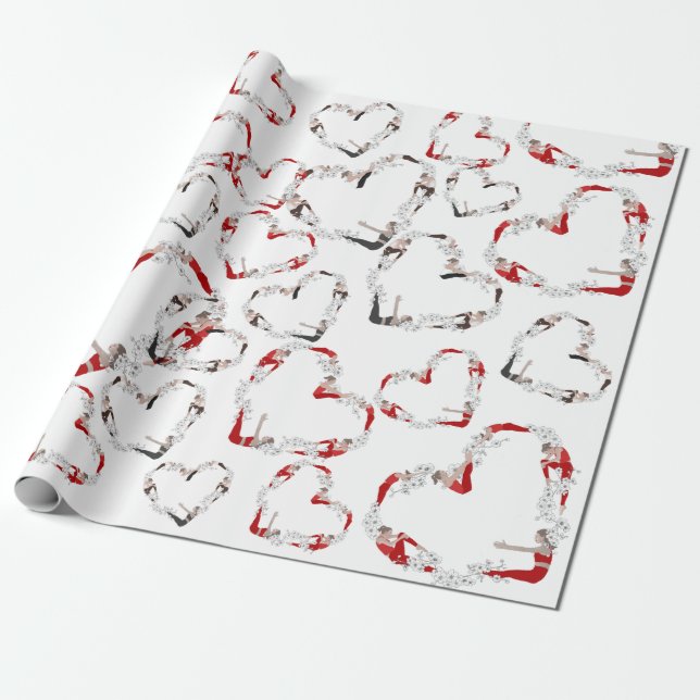 Pilates Heart  Wrapping Paper (Unrolled)