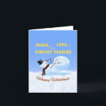 Pilates Holiday - Peace, Love and Perfect Teasers<br><div class="desc">Peace,  Love and perfect teasers Snowman Holiday card is the prefect card for Pilates instructots and people who love Pilates.</div>