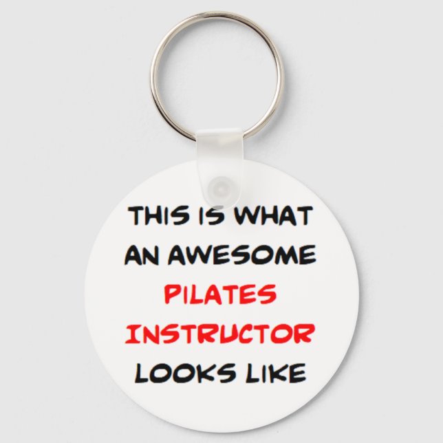 pilates instructor, awesome keychain (Front)