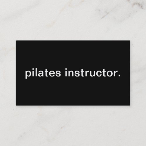 Pilates Instructor Business Card Template