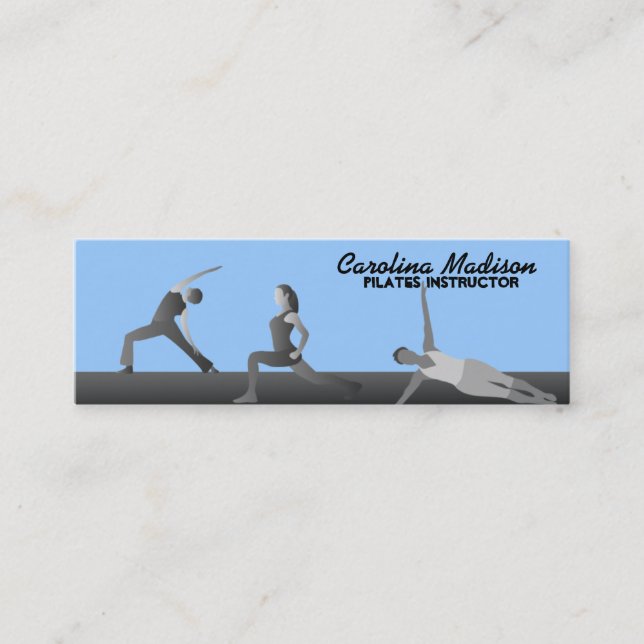 Pilates Instructor Business Cards Color Changeable (Front)