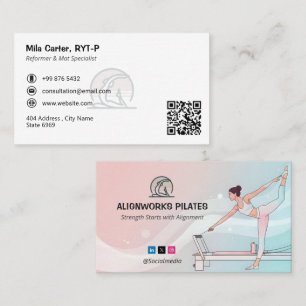 Pilates Instructor Business   Colorful Spirit Card