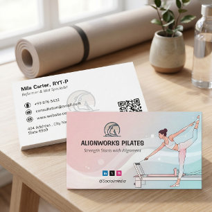 Pilates Instructor Business Colorful Spirit Card