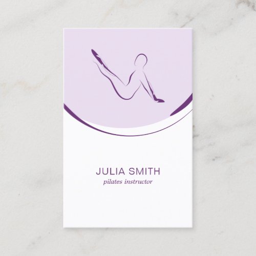 Pilates instructor card with two pilates poses