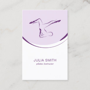 Pilates instructor card with two pilates poses