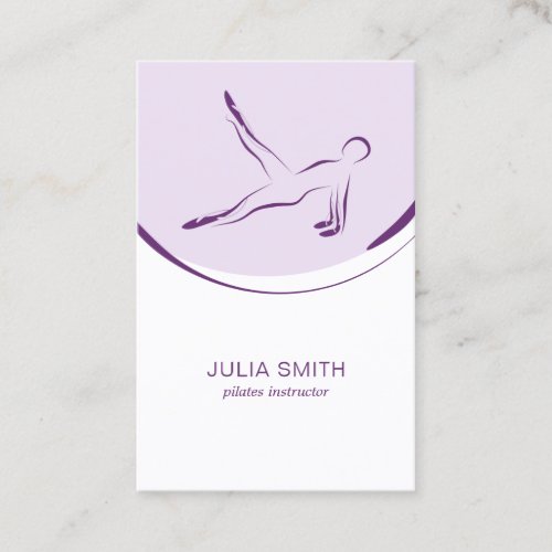 Pilates instructor card with two pilates poses
