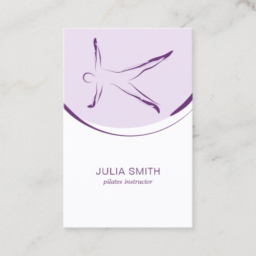 Pilates instructor card with two pilates poses