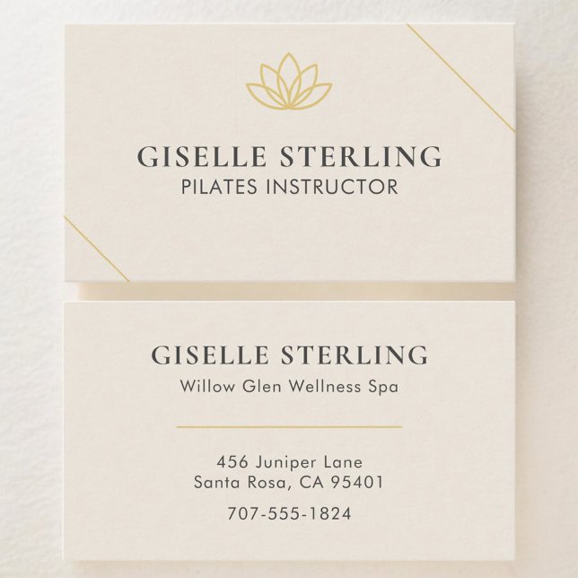 Pilates Instructor Lotus Business Card (Creator Uploaded)