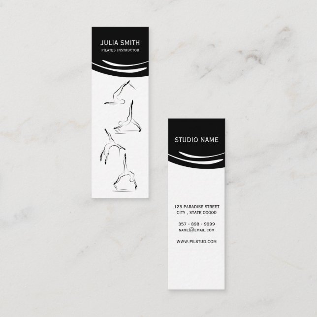 Pilates instructor mini business card (Front/Back)