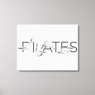 Pilates Instructor Pilates Letters Canvas Print