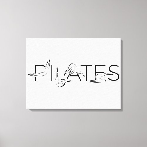 Pilates Instructor Pilates Letters  Canvas Print