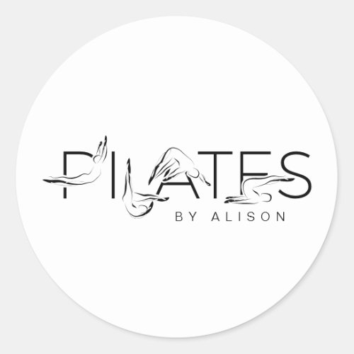 Pilates Instructor Pilates Letters  Classic Round Sticker