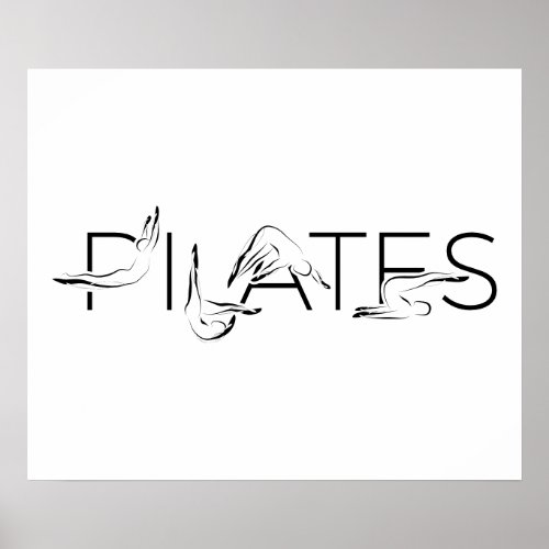 Pilates Instructor Pilates Letters  Poster