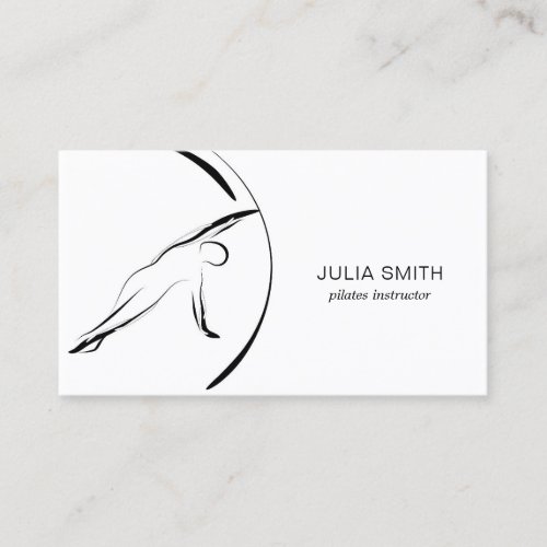 Pilates Instructor Pilates Pose Abstract Pilates Business Card