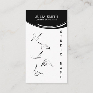 Pilates Instructor Pilates Poses Abstract Pilates Business Card