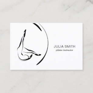 Pilates Instructor Pilates Poses Two Sided Business Card