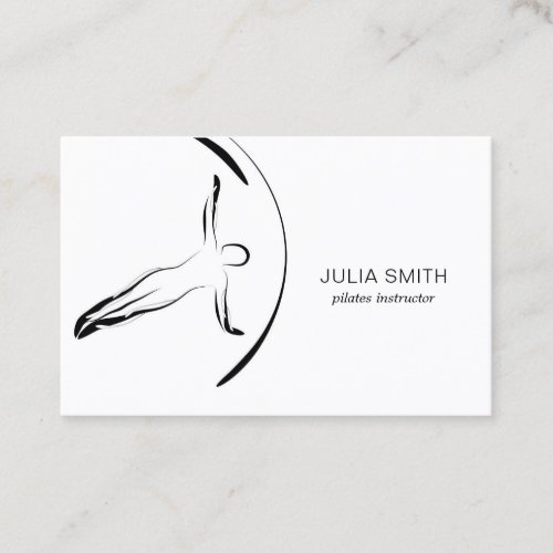 Pilates Instructor Pilates Poses Two Sided Business Card