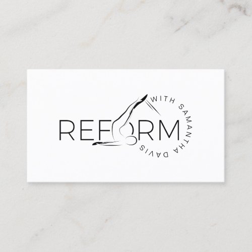 Pilates Instructor Pilates Reform Business Card