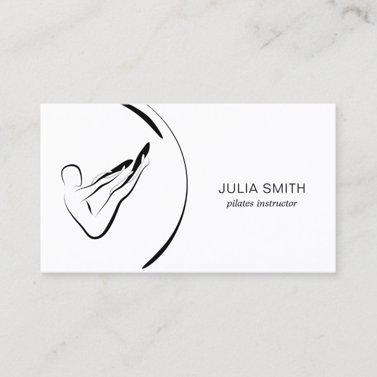 Pilates Instructor Pilates Rocker Pose Business Card | Zazzle