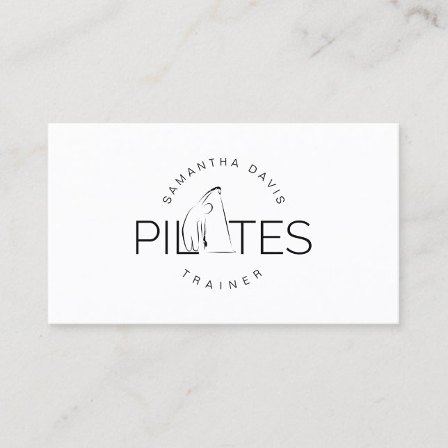 Pilates Instructor Pilates trainer Business Card (Front)