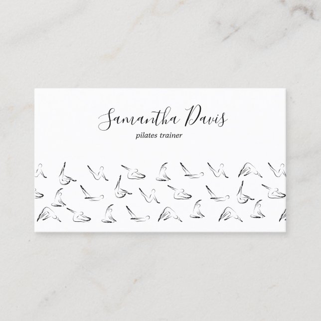 Pilates Instructor Pilates trainer Business Card (Front)