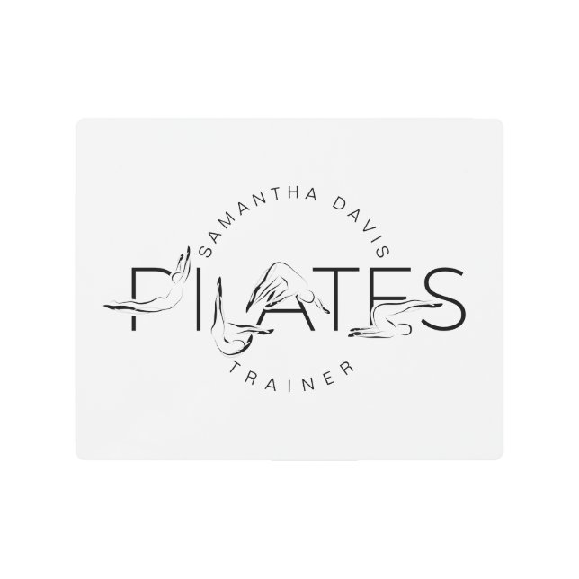 Pilates Instructor Pilates word   Metal Print (Front)